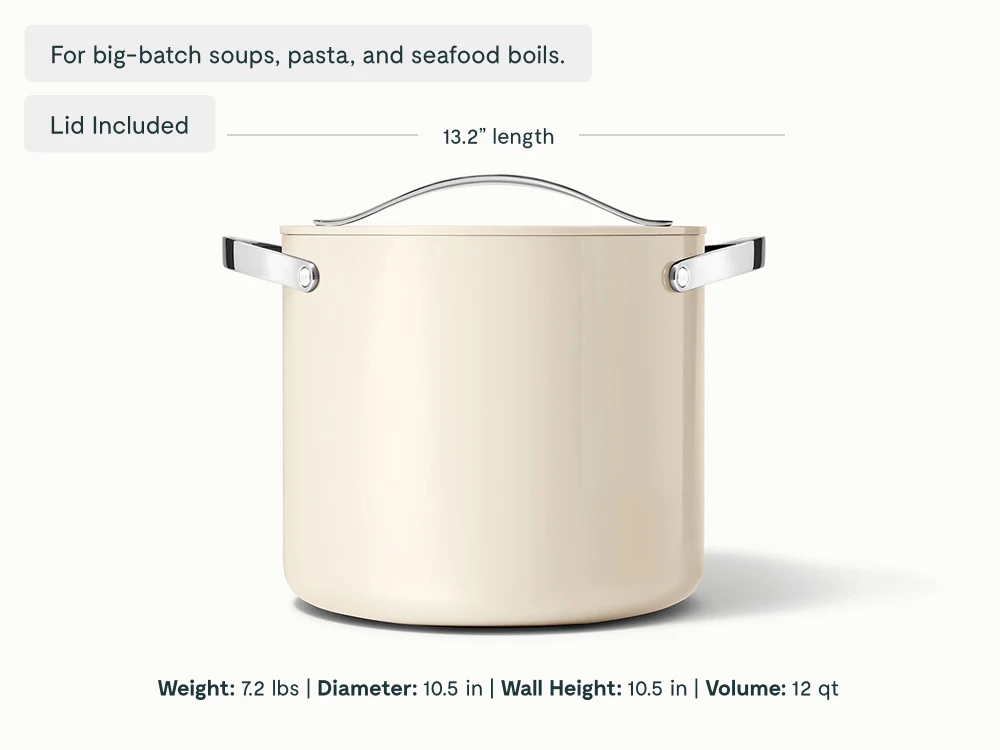 Ceramic Stock Pot - Cream - Detail