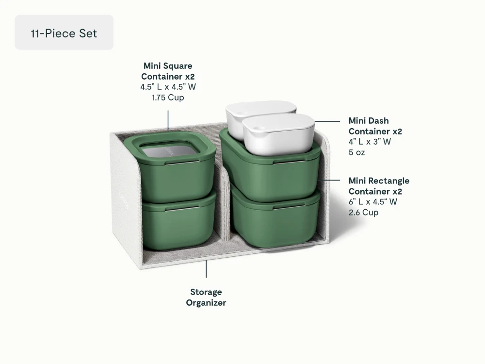 Mini Food Storage Set - Sage - Detail