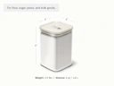 Large Glass Airtight Container - Cream - Detail