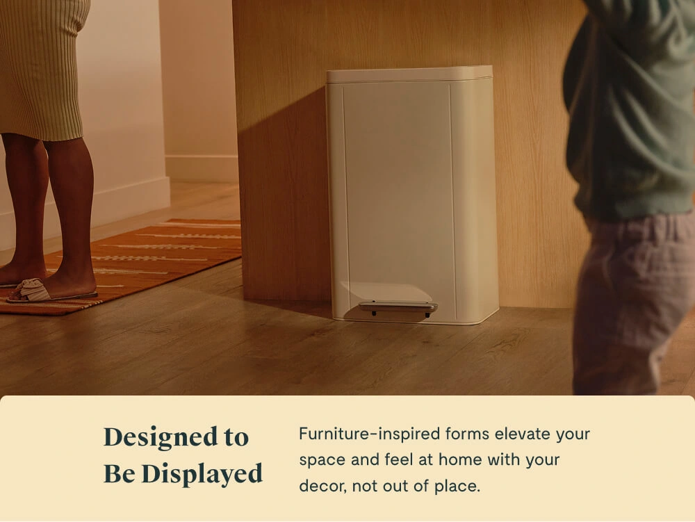 45L Rectangular Step Trash Can - Display Lifestyle
