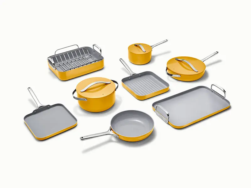 Ceramic-Coated Cookware Bundle - Marigold - Hero