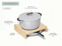 Enameled Cast Iron Skillet & Dutch Oven Duo - Gray - Detail