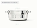 Large Steamer - Stainless Steel - Weight Dimensions
