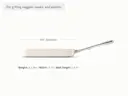 Ceramic Square Grill Pan - Cream - Detail