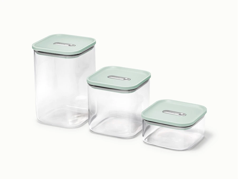 Glass Airtight Container Trio - Light Mist - Hero