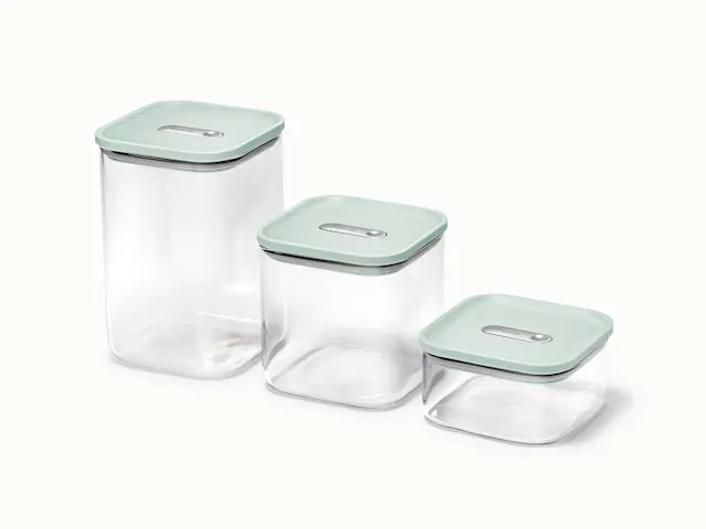 Glass Airtight Container Trio - Light Mist - Hero
