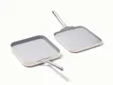 Ceramic Square Pan Duo - Cream - Hero