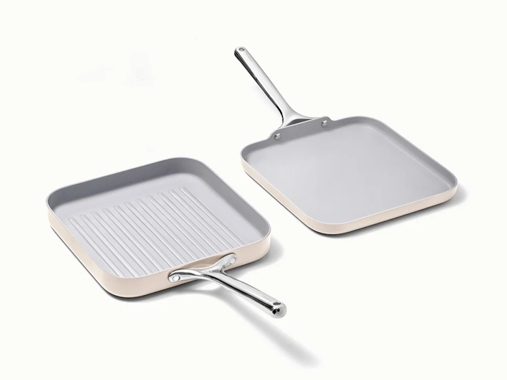 Ceramic Square Pan Duo - Cream - Hero
