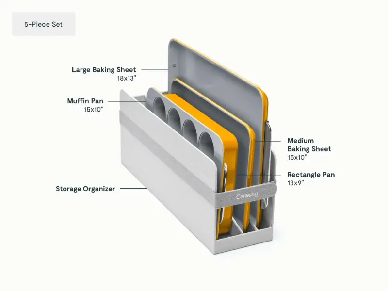 5 Piece Half Bakeware Set - Marigold - Detail