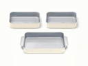 Rectangle Pan Trio - Cream - Hero