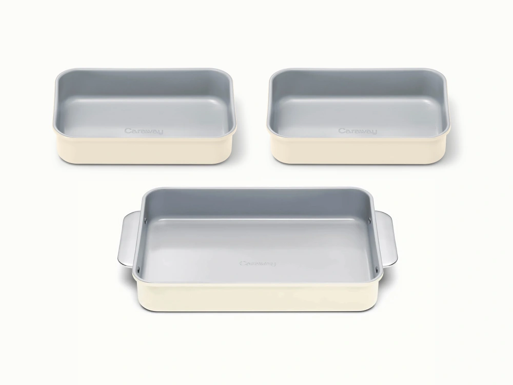 Rectangle Pan Trio - Cream - Hero
