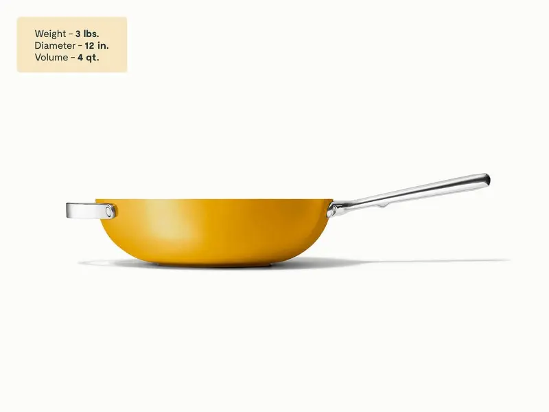 Ceramic Stir Fry Pan - Marigold - Detail