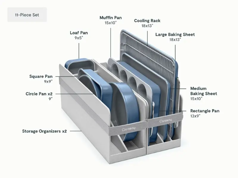 11 Piece Bakeware Set - Slate - Detail