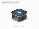 Small Glass Airtight Container - Navy - Detail