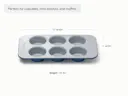 6 Cup Muffin Pan - Navy - Detail
