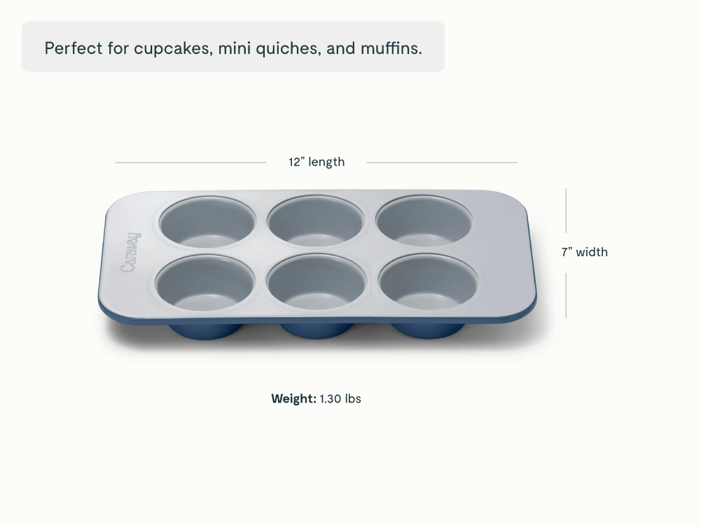 6 Cup Muffin Pan - Navy - Detail