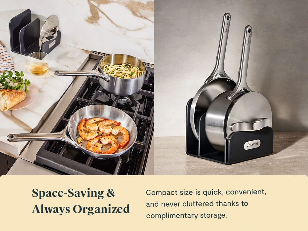Fry Pan Duo - Stainless Steel - Organization Lifestyle