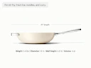 Ceramic Stir Fry Pan - Cream - Detail