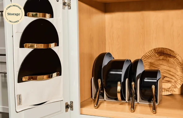 Ceramic Cookware Set - Black - Complimentary Storage Included