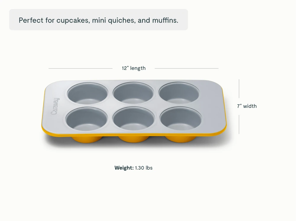 6 Cup Muffin Pan - Marigold - Detail