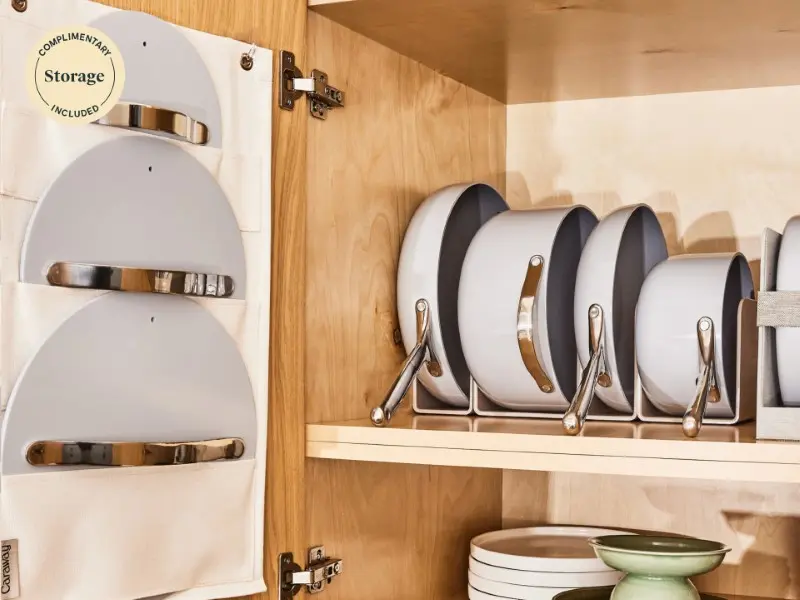 Ceramic Cookware Set - Gray - Complimentary Storage Included