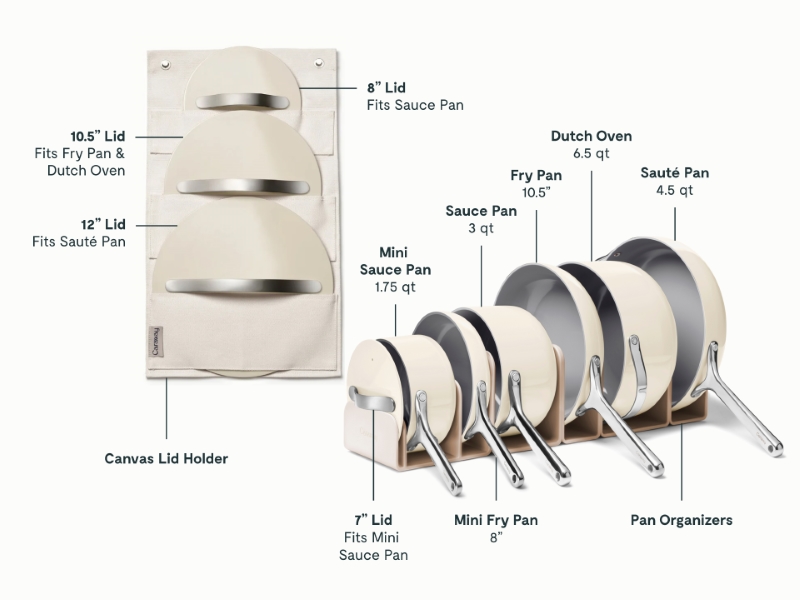 Deluxe Cookware Set - Cream - Detail