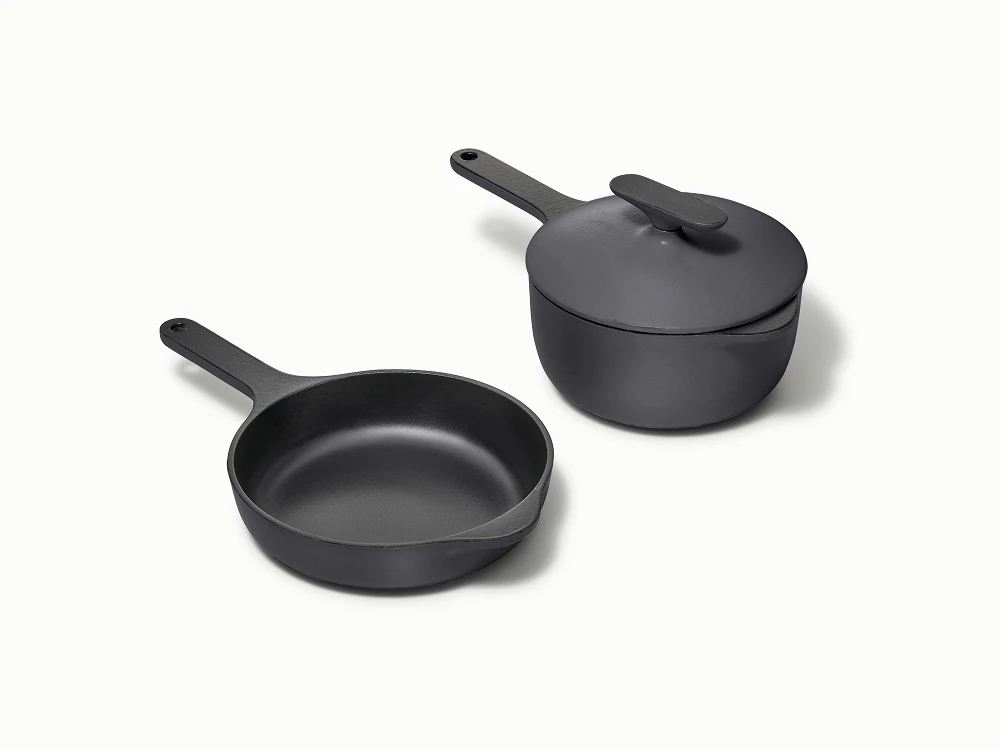 Enameled Cast Iron Minis Duo - Charcoal - Hero
