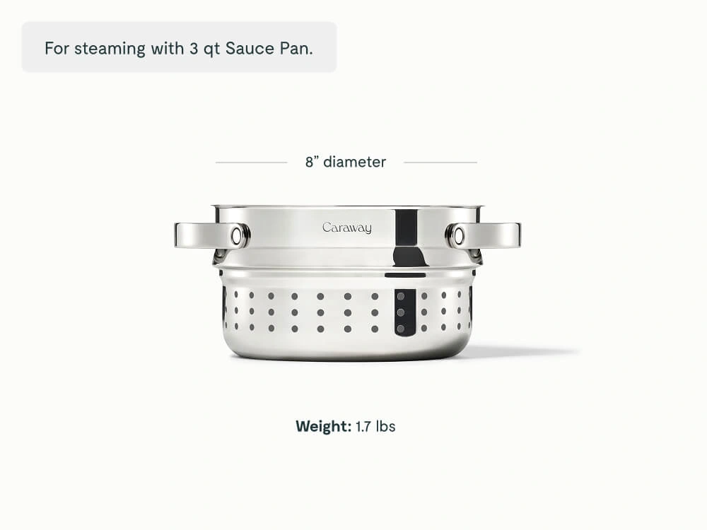 Small Steamer - Stainless Steel - Weight Dimensions