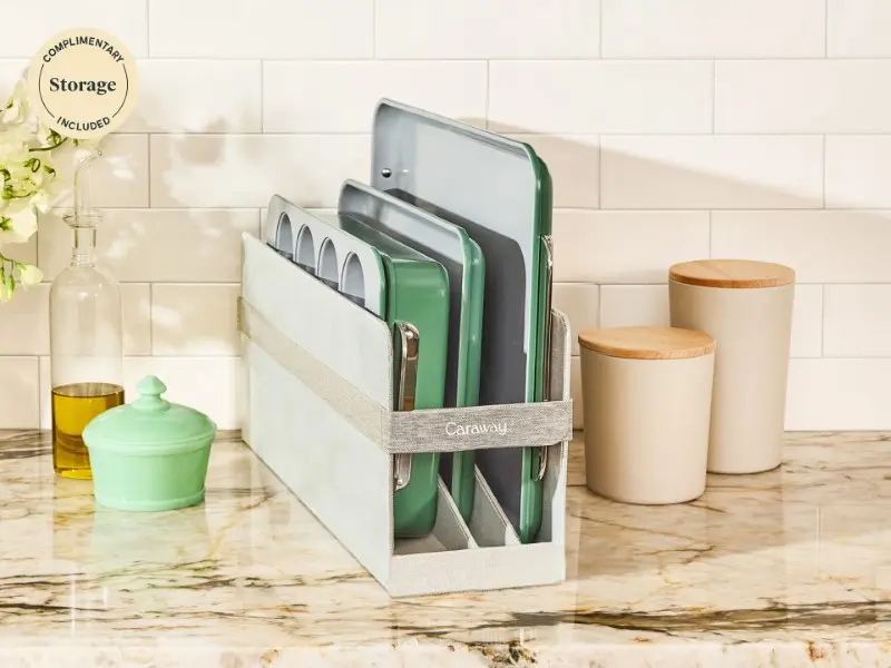 5 Piece Half Bakeware Set - Sage - Complimentary Storage Included