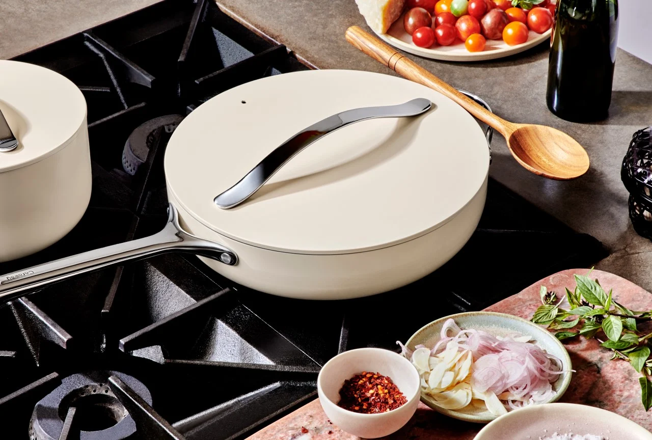 Saute Pan - Cream - On Stove