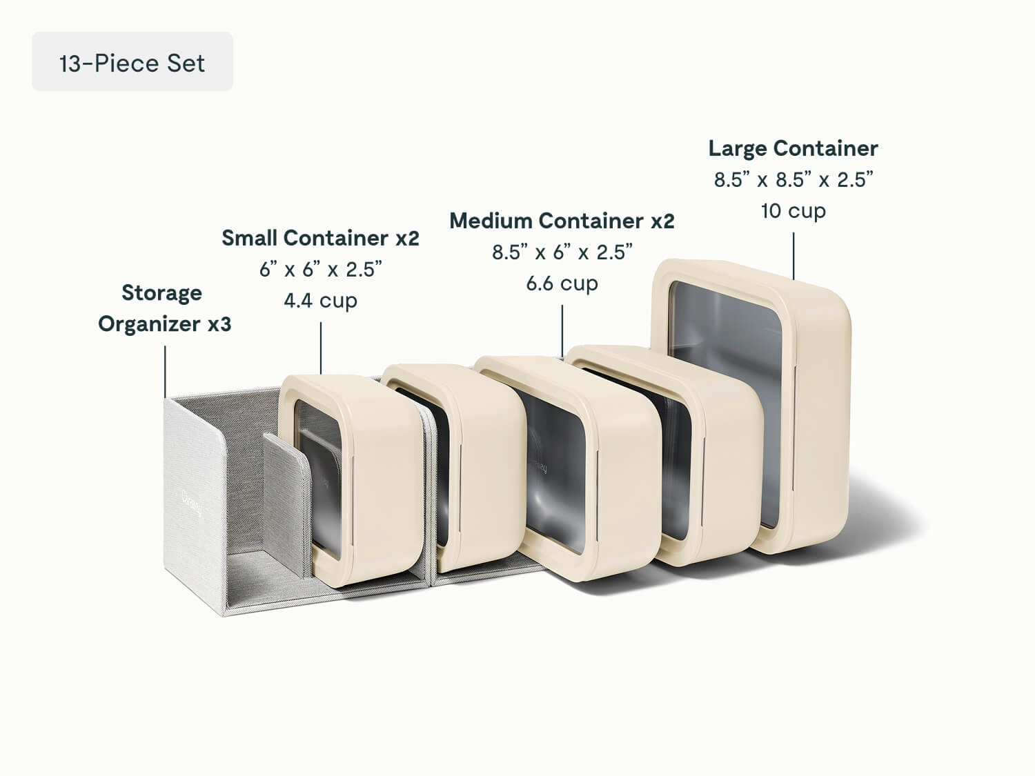 Food Storage Set - Cream - Detail