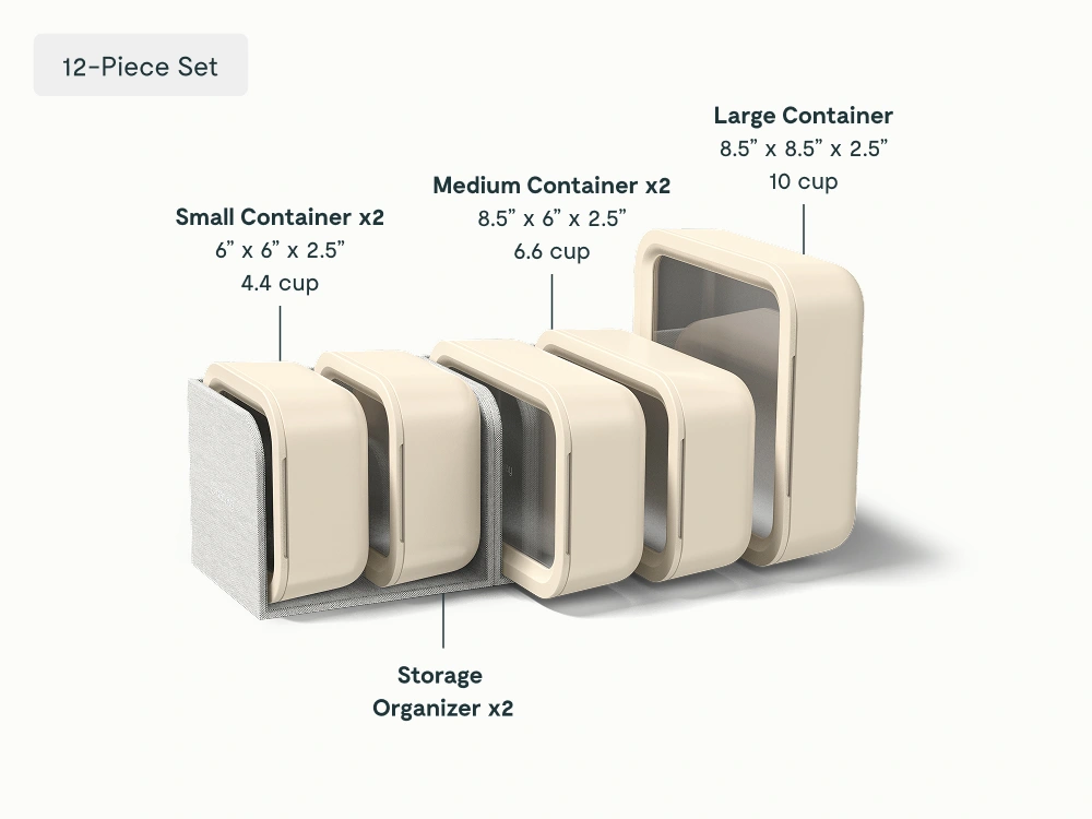 Food Storage Set - Cream - Detail