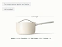 Ceramic Sauce Pan - Cream - Detail