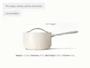 Ceramic Sauce Pan - Cream - Detail