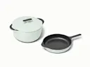 Enameled Cast Iron Skillet & Dutch Oven Duo - Mist - Hero