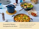 Ceramic Cookware+ Set - Navy - Tablescape Lifestyle