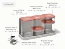 Glass Airtight Container Set - Perracotta - Detail