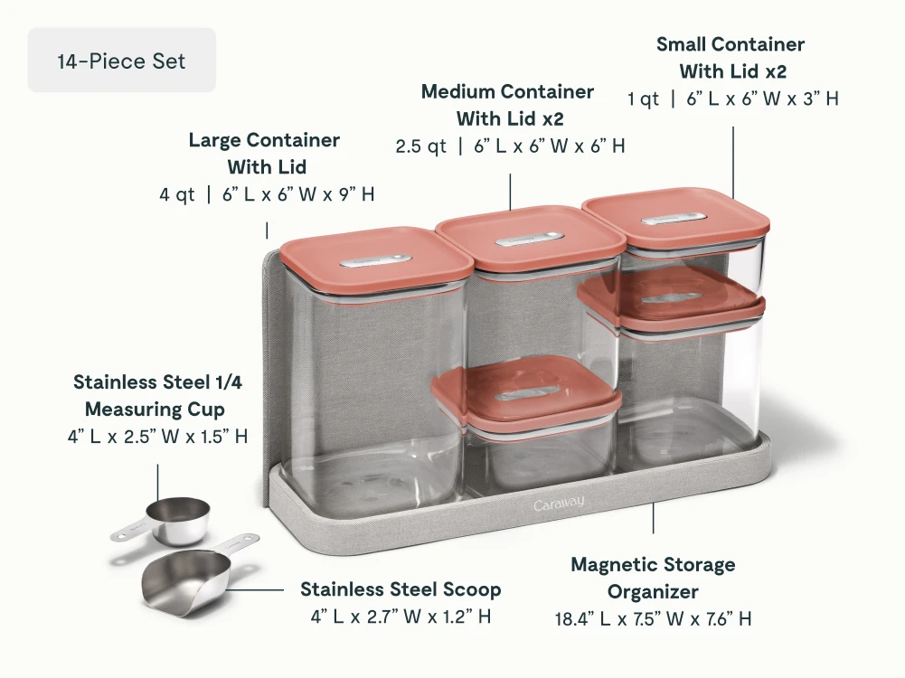 Glass Airtight Container Set - Perracotta - Detail