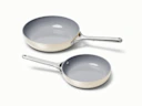 Ceramic Fry Pan Duo - Cream - Hero