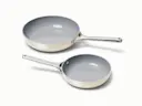 Ceramic Fry Pan Duo - Cream - Hero