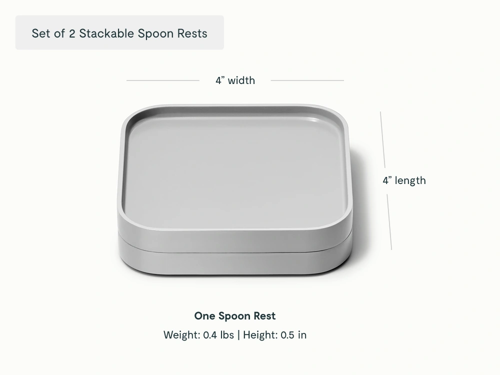 Spoon Rest Set of 2 - Gray - Detail