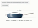 Ceramic Sauté Pan - Navy - Detail