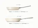 Ceramic Fry Pan Trio - Cream - Detail