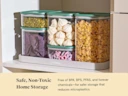 Glass Airtight Container Set - Cream - Safe Non Toxic Home Storage