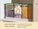 Glass Airtight Container Set - Cream - Safe Non Toxic Home Storage