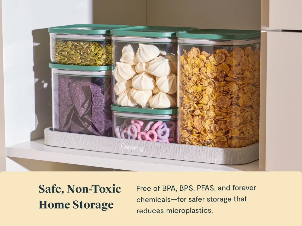 Glass Airtight Container Set - Cream - Safe Non Toxic Home Storage