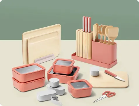 Cutting Board Set - Prep Set - Food Storage Set - Perracotta - Navigation