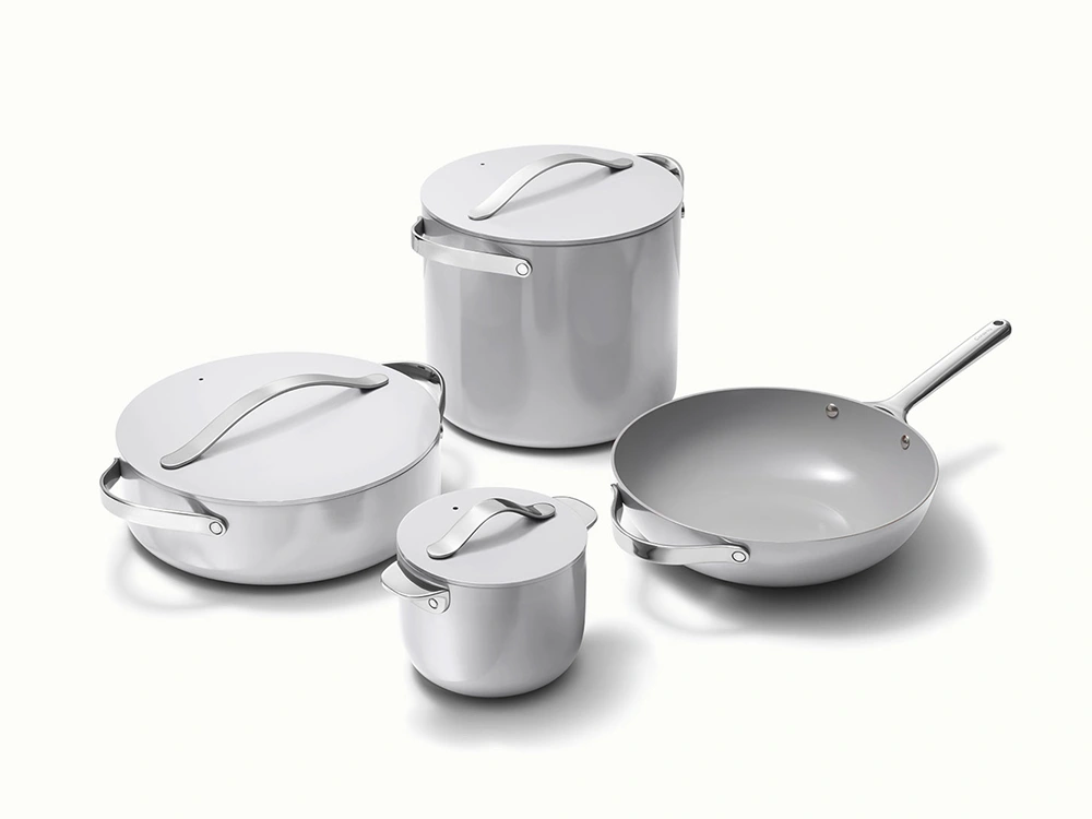Caraway gray ceramic cookware set
