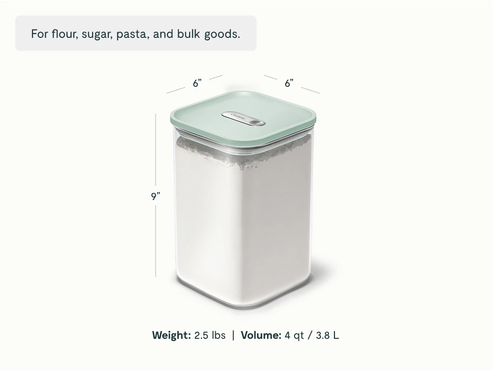 Large Glass Airtight Container - Light Mist - Detail