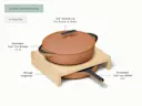 Enameled Cast Iron Skillet & Braiser Duo - Rust - Detail